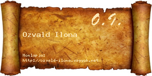 Ozvald Ilona névjegykártya